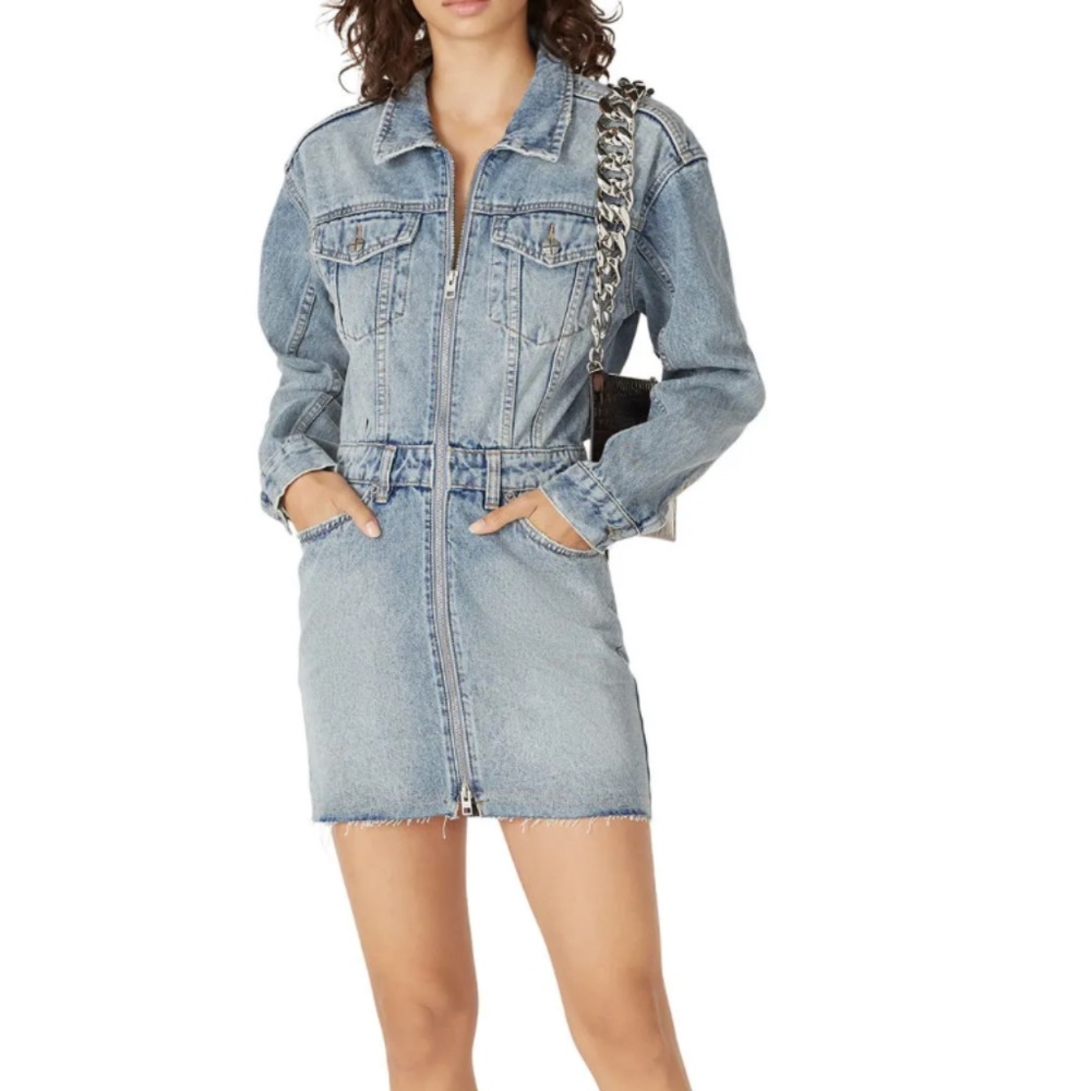 Ksubi Domino Dress Underrated Blue Jean